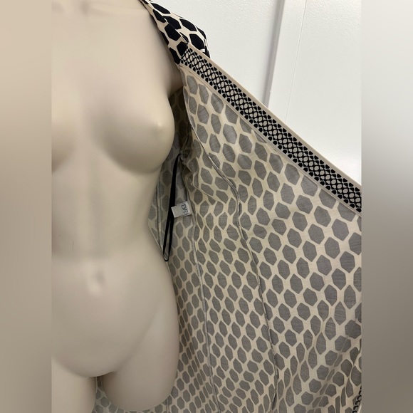 Diane Von Furstenberg Tallulah Silk Wrap Black & White Geometric Dress - Picture 13 of 16